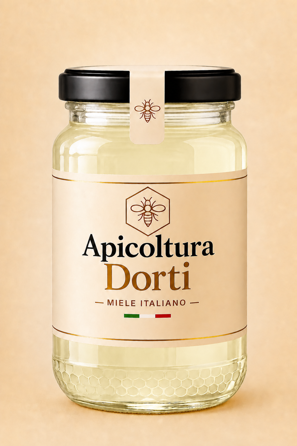Miele di Tiglio Apicoltura Dorti in vasetto con etichetta illustrata
